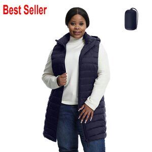 Lightweight Packable Quilted Puffer Vest Plus Size Elegant Minimal Chic